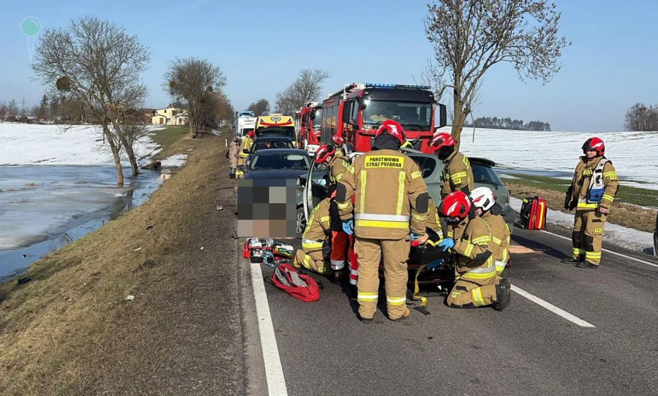 Wypadek na trasie Otłowiec - Gardeja pod Kwidzynem (FOTO: KPP Kwidzyn)
