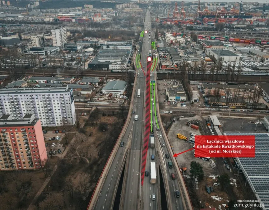Gdynia zamyka estakadę. Kierowców czekają poważne utrudnienia (FOTO: ZDM Gdynia)