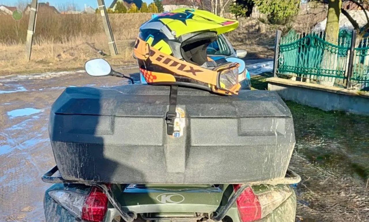 Pościg za 12-latkiem na quadzie (FOTO: KPP Kartuzy)