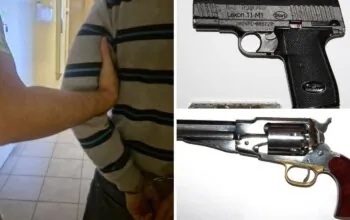 43-latek groził maczetą i bronią byłej partnerce (FOTO: KPP Nowy Dwór Gdański)