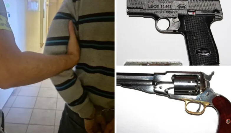 43-latek groził maczetą i bronią byłej partnerce (FOTO: KPP Nowy Dwór Gdański)