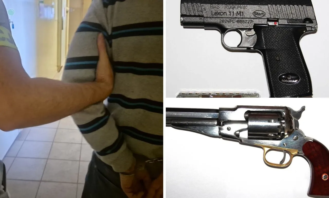 43-latek groził maczetą i bronią byłej partnerce (FOTO: KPP Nowy Dwór Gdański)