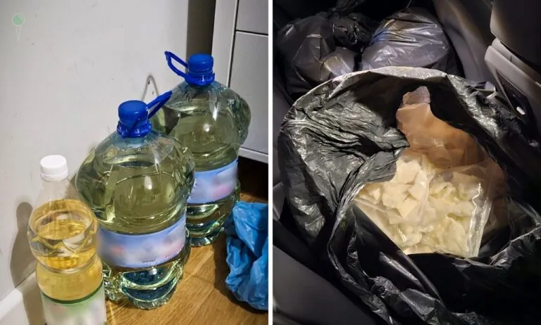 Obława na Łostowicach w Gdańsku. Policja przejęła 72 kg klefedronu (FOTO: KWP Gdańsk)