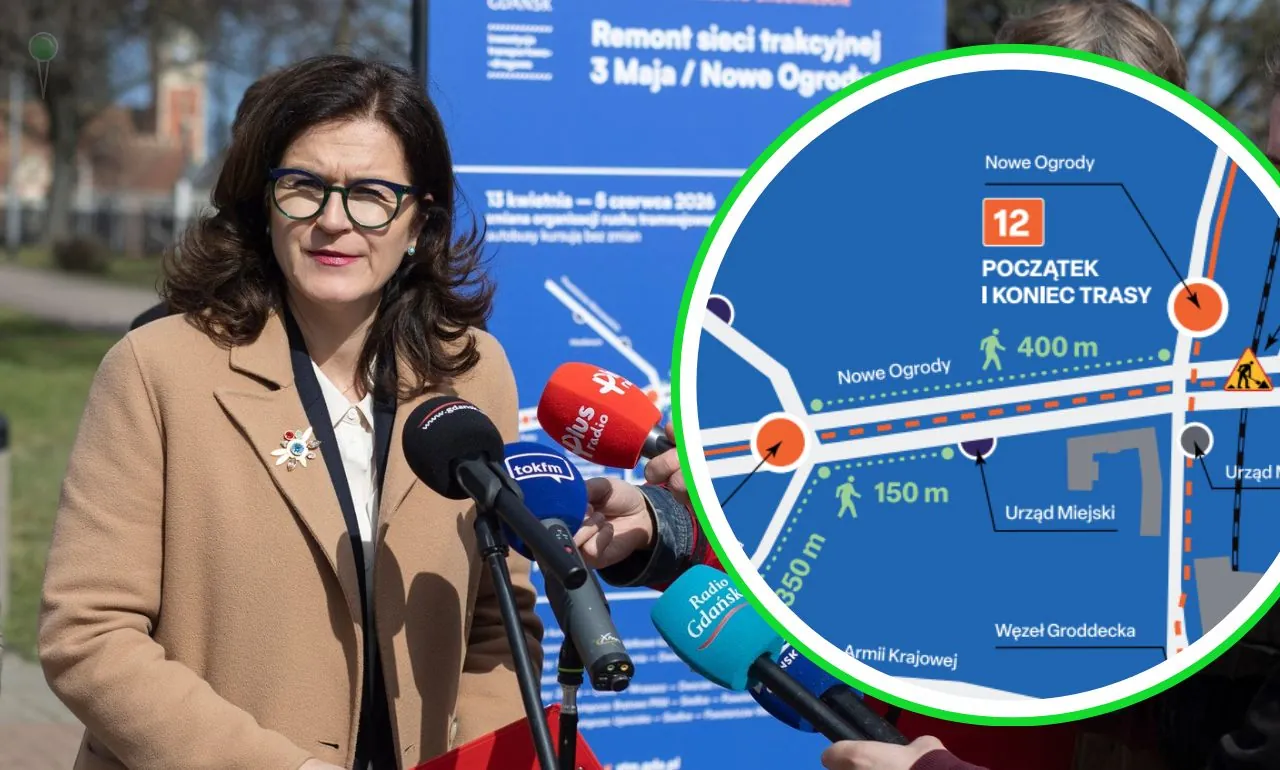 Kilkaset metrów chaosu w Gdańsku. Tłumy ruszą pieszo na Nowe Ogrody (FOTO: Grzegorz Mehring/gdansk.pl)