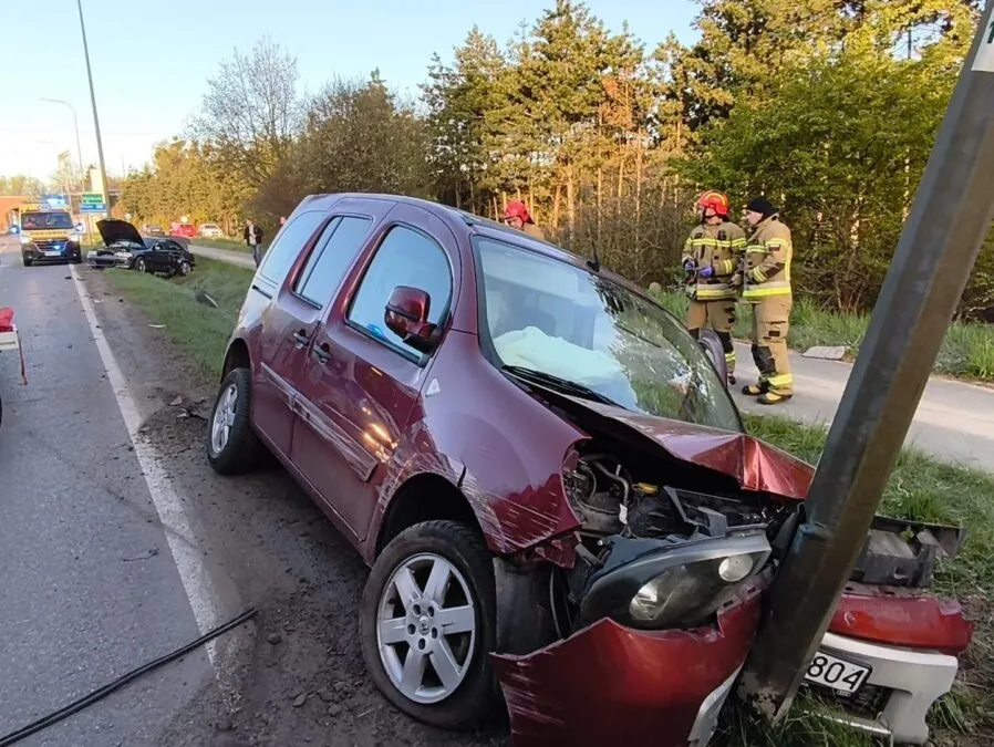 Groźny wypadek w Malborku. Lądował śmigłowiec LPR (FOTO: KPPSP Malbork)