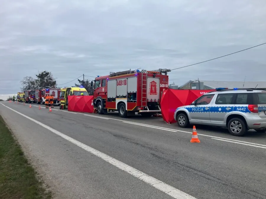 Dwie osoby zginęły w wypadku na DK 91 pod Gniewem (FOTO: KPPSP Tczew)