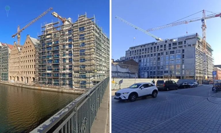 Dwa ogromne hotele prawie gotowe. Będzie hotelowy boom w centrum Gdańska (FOTO: wbijamszpile.pl)