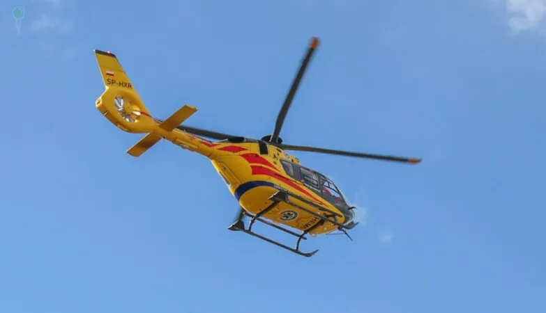 Wybuch kampera w Łebie. Dwie osoby ranne (FOTO: LPR)