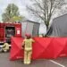 Wypadek ciężarówek w Cisach. Droga Malbork - Tczew całkowicie zablokowana (FOTO: sekc. Patryk Kleina/KPPSP Malbork)