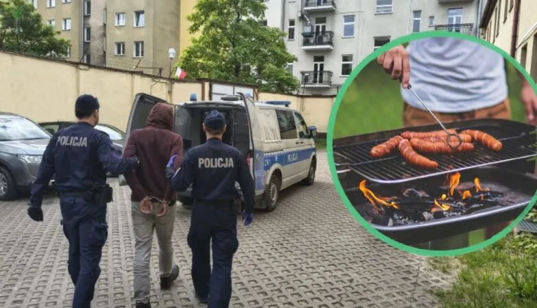 Policja przerwała ucztę przy grillu cudzoziemcom (FOTO: KMP Gdynia/canva)