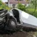 Wypadek w Bukowie pod Sztumem. Nie żyje kierowca busa (FOTO: KWPSP Gdańsk)