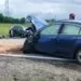 Wypadek dwóch aut w Borczu. Utrudnienia na drodze krajowej nr 20 (FOTO: KWPSP Gdańsk)