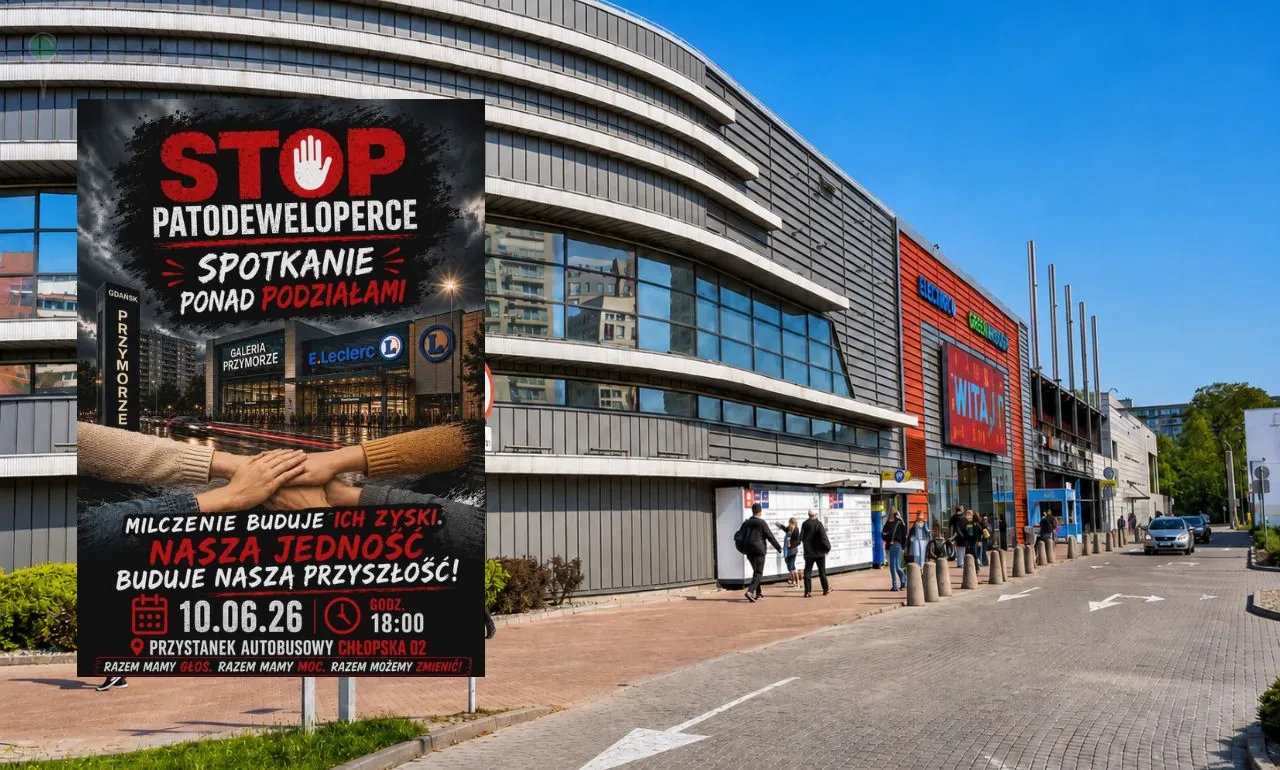 Pikieta mieszkańców na Przymorzu przeciw patodeweloperce (FOTO: wbijamszpile.pl)