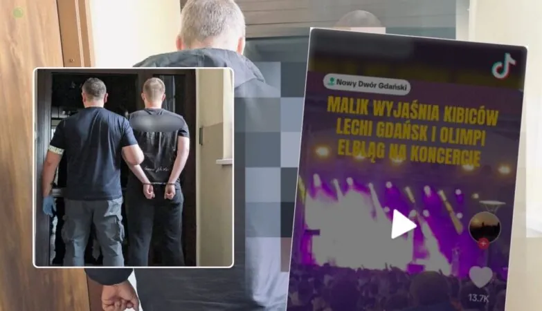 Ostra awantura na koncercie Malika Montany w Nowym Dworze Gdańskim (FOTO: KPP Nowy Dwór Gdański)