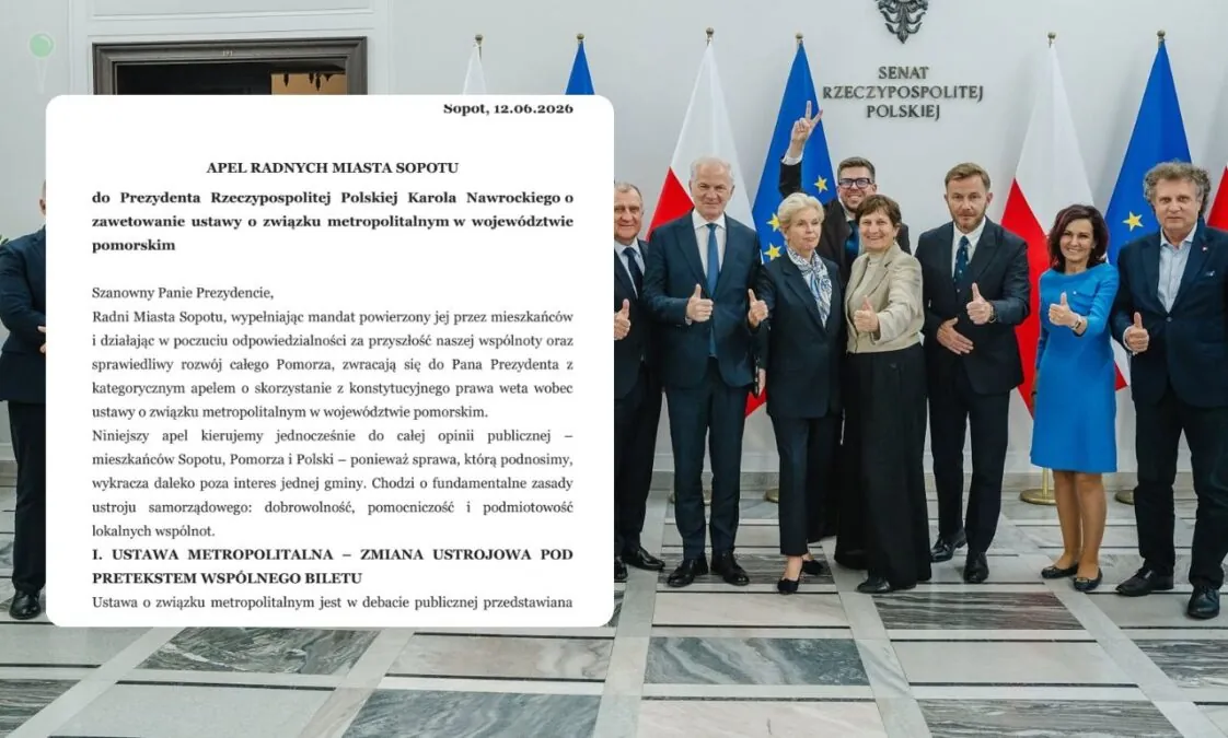 Radni z Sopotu apelują o weto ws. ustawy metropolitalnej (FOTO: OMGGS)