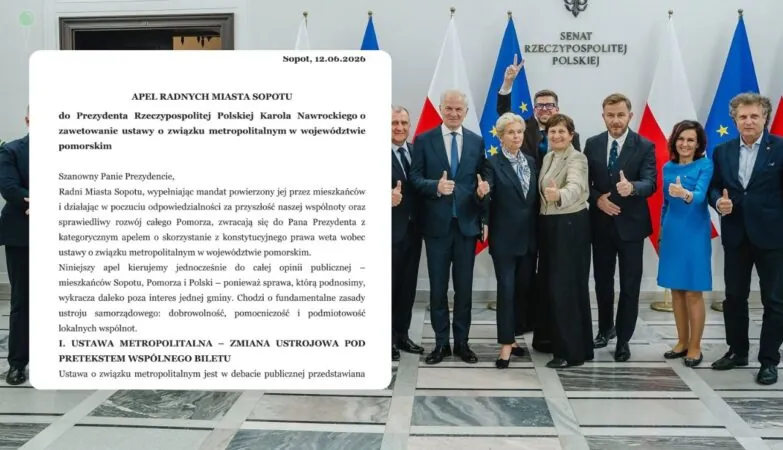 Radni z Sopotu apelują o weto ws. ustawy metropolitalnej (FOTO: OMGGS)