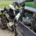 Wypadek w Starym Dzierzgoniu. Auto uderzyło w drzewo (FOTO: KWPSP Gdańsk)