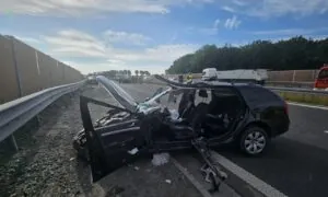 Wypadek na obwodnicy Żukowa. Dwie osoby poszkodowane