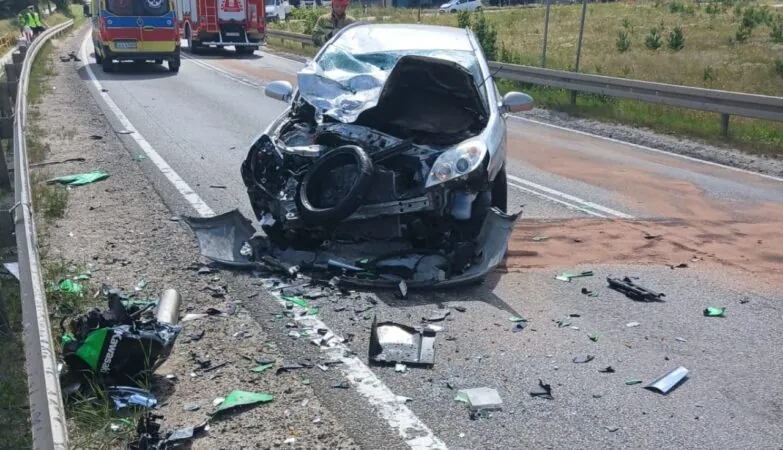 Tragiczny wypadek w Glinczu. Nie żyje motocyklista
