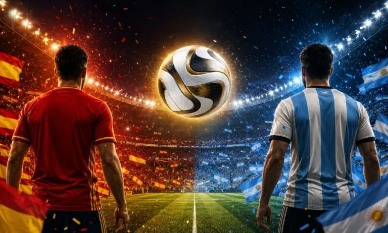 Droga Hiszpanii i Argentyny do finału mundialu (FOTO: Wygenerowano w AI)
