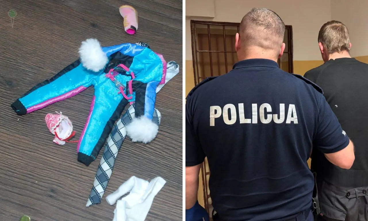 Włamywacz ukradł bieliznę i ubranka dla lalek z domu w Tuchomiu (FOTO: KPP Kartuzy)