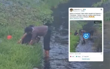 Obywatele Indii kąpali się w rzece w Gdyni. Sprawę komentuję poseł z Pomorza (FOTO: X)