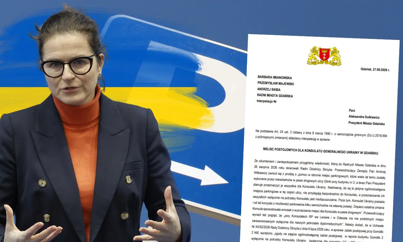 Dulkiewicz chce stworzyć Konsulatowi Ukrainy dodatkowy parking. Mieszkańcy są przeciw (FOTO: gdansk.pl/canva)