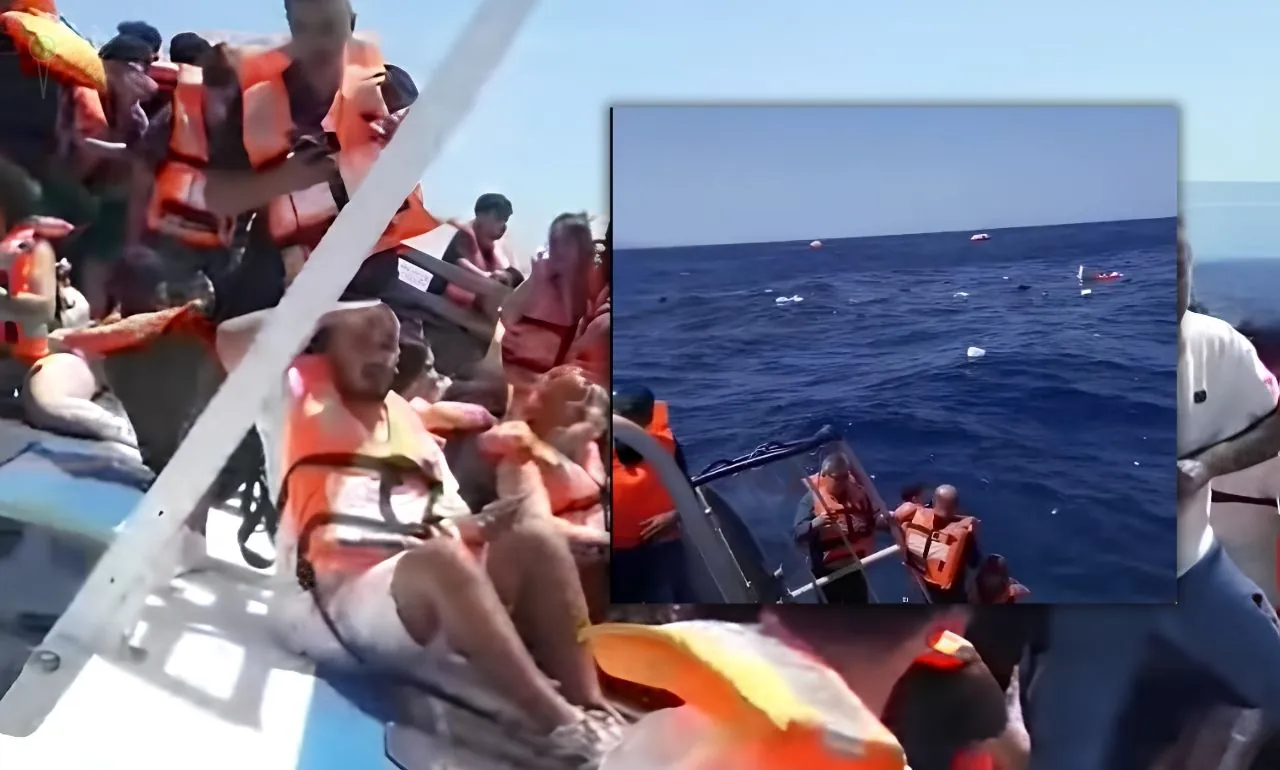 Prom z 267 osobami wywrócił się u wybrzeży Cypru. Trwa akcja ratunkowa (FOTO: facebook.com/OzgurGazeteKibris)