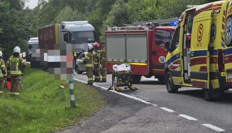 Zderzenie motocyklisty i samochodu na trasie Sztum – Kwidzyn