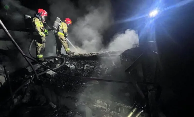 Tragiczny pożar altany w Gdańsku. Dwie osoby nie żyją (FOTO: KMPSP Gdańsk)