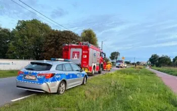 Nowym Dworze w gminie Kwidzyn doszło do śmiertelnego wypadku drogowego (FOTO: KPP Kwidzyn)