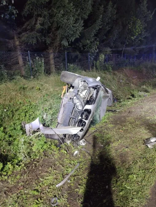 Tragiczny wypadek w Trzcianie pod Kwidzynem. Nie żyje 22-latka (FOTO: KW PSP Gdańsk)