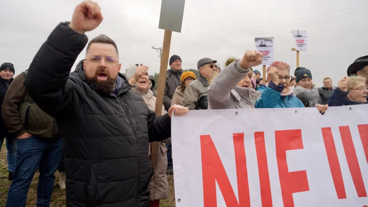 Protest zorganizowany przez mieszkańców w 2025 roku (FOTO: STOP spalarni w gminie Gniew/FB)