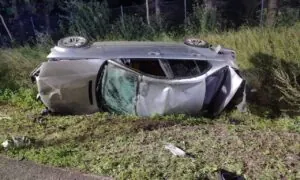 Tragiczny wypadek w Trzcianie pod Kwidzynem. Nie żyje 22-latka (FOTO: KW PSP Gdańsk)